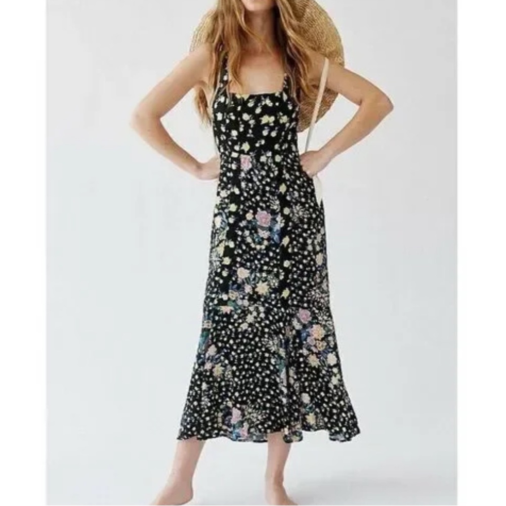 Free People Valentina Dress in Black Combo